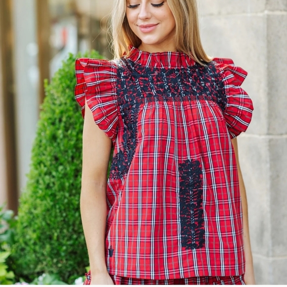 marie ruffle top